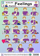 Auslan Feelings - Beginner. A3 Poster