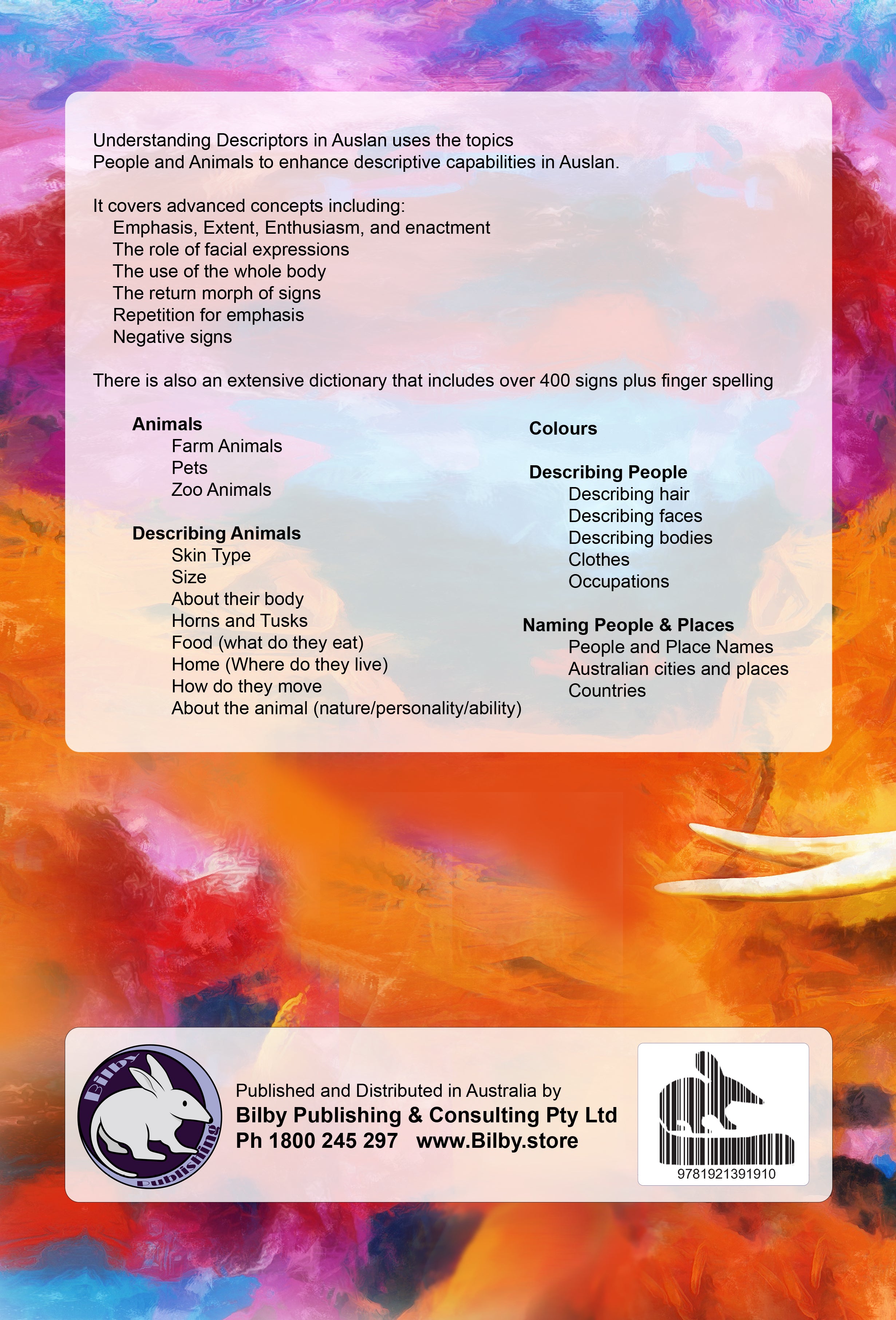 Understanding Descriptors In Auslan