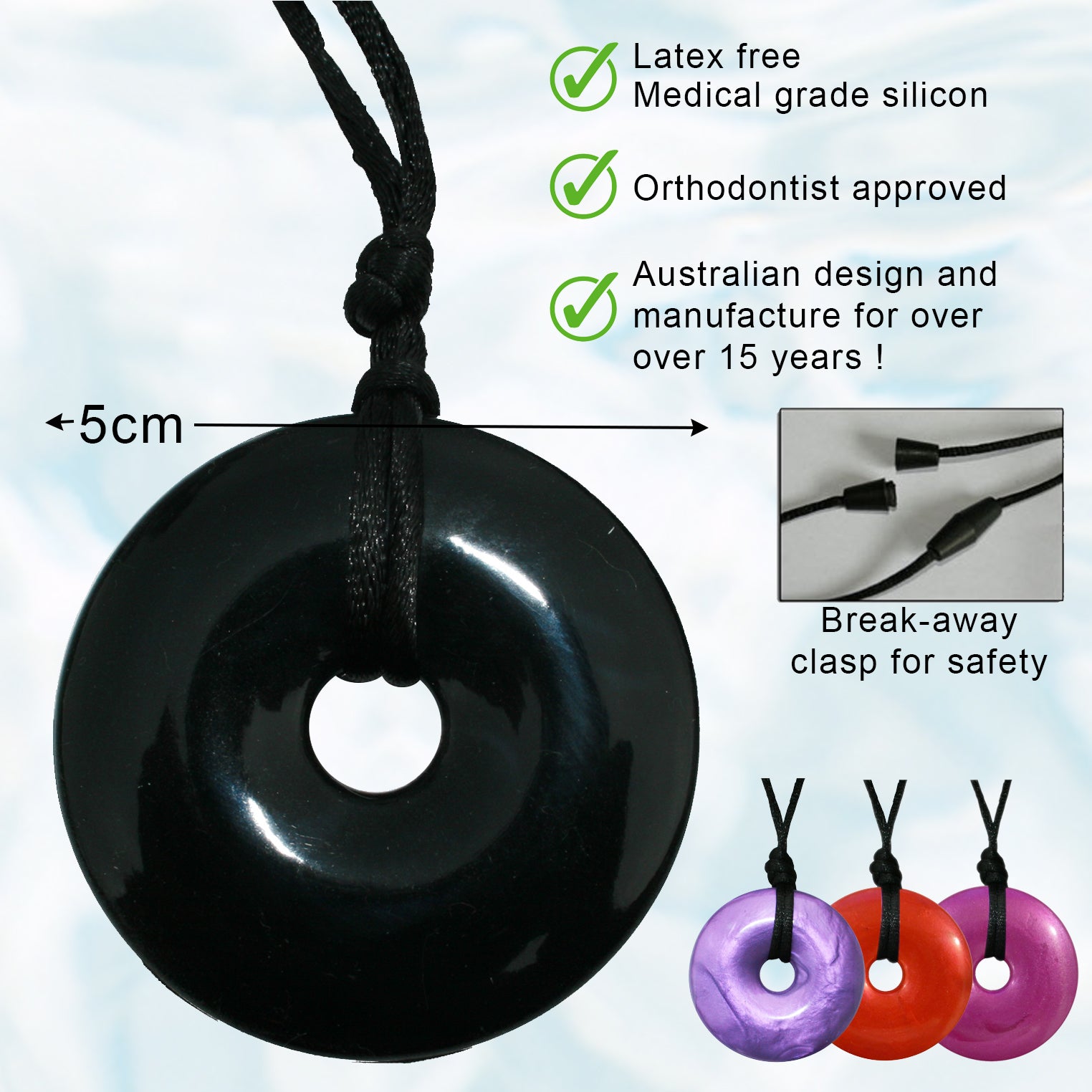 Chew Necklace sensory tool for oral soothing