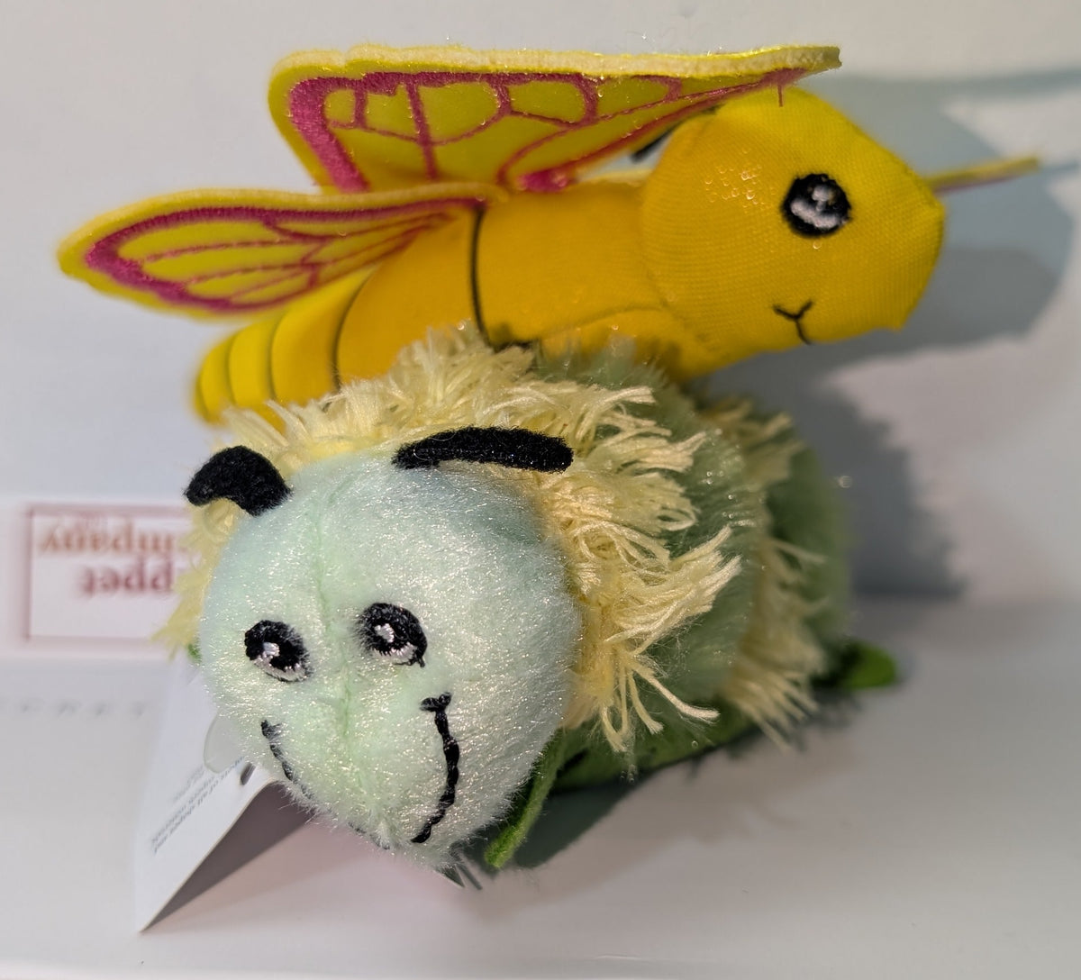The Hungry Caterpillar book + finger puppet set (caterpillar + butterfly)