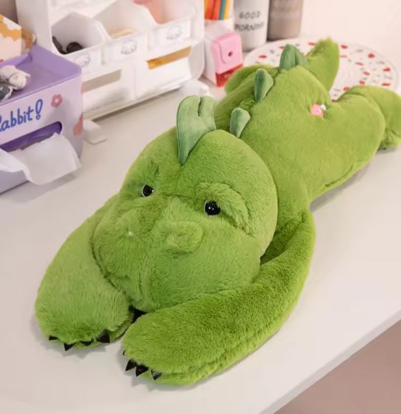 Darby the Dragon - long armed, large weighted sensory plush toy - Cuddle Therapy Friend