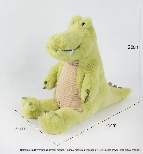 Cory Croc - weighted texture sensory plush toy - Cuddle Therapy Friend