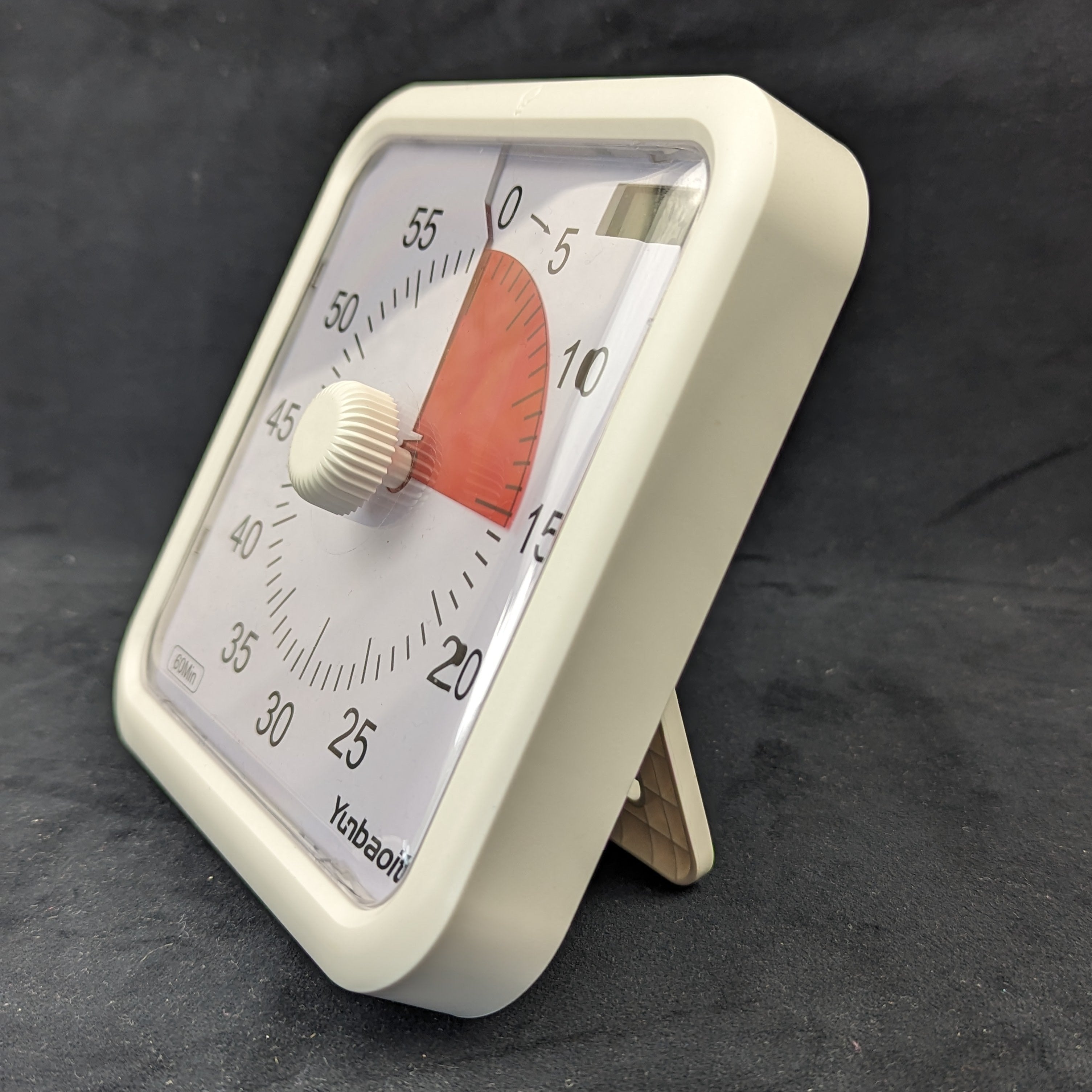 Visual Timer with red disc (160mm square) (Battery Operated)