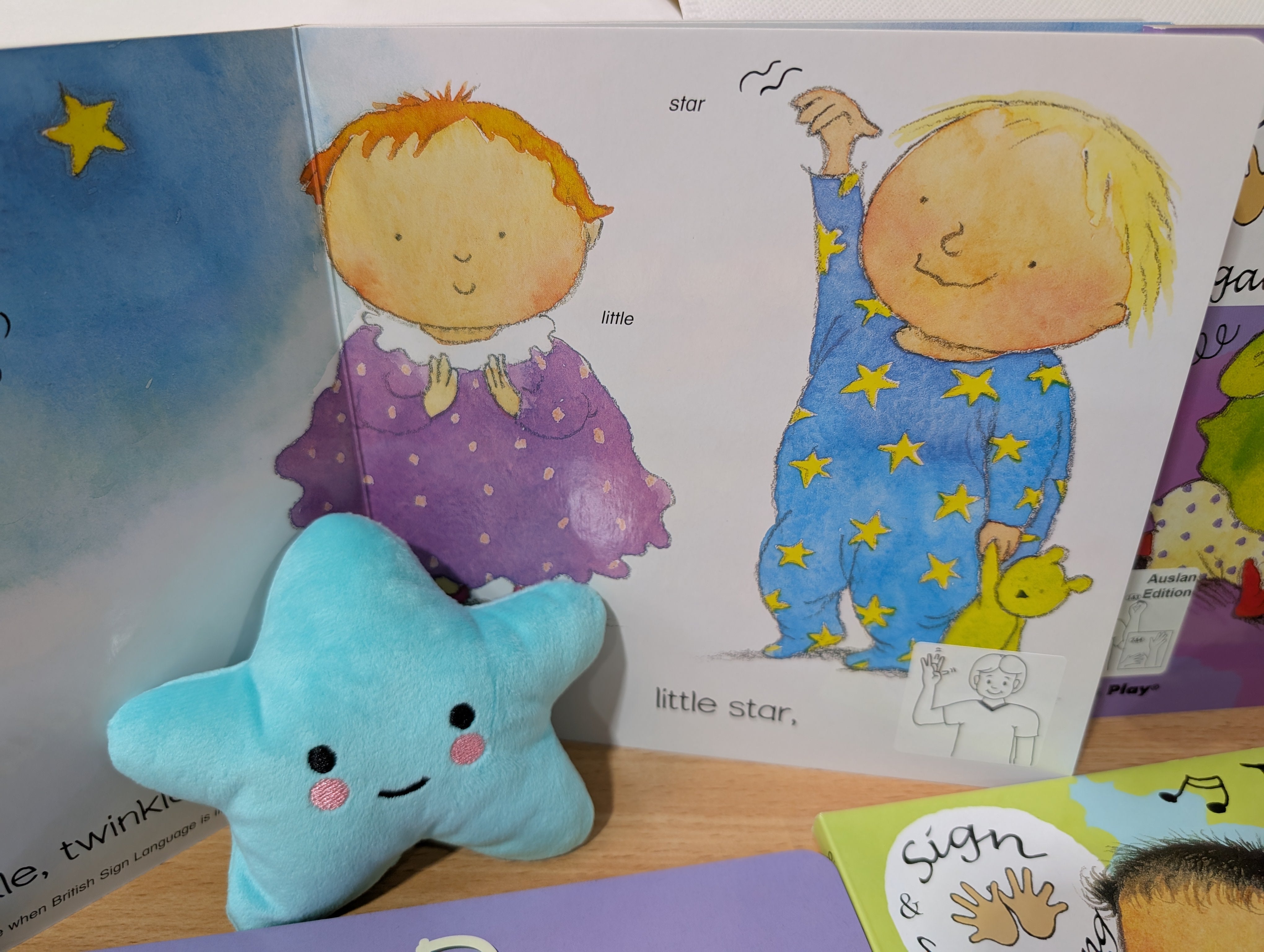 Auslan Nursery Rhyme board book and puppet mega set