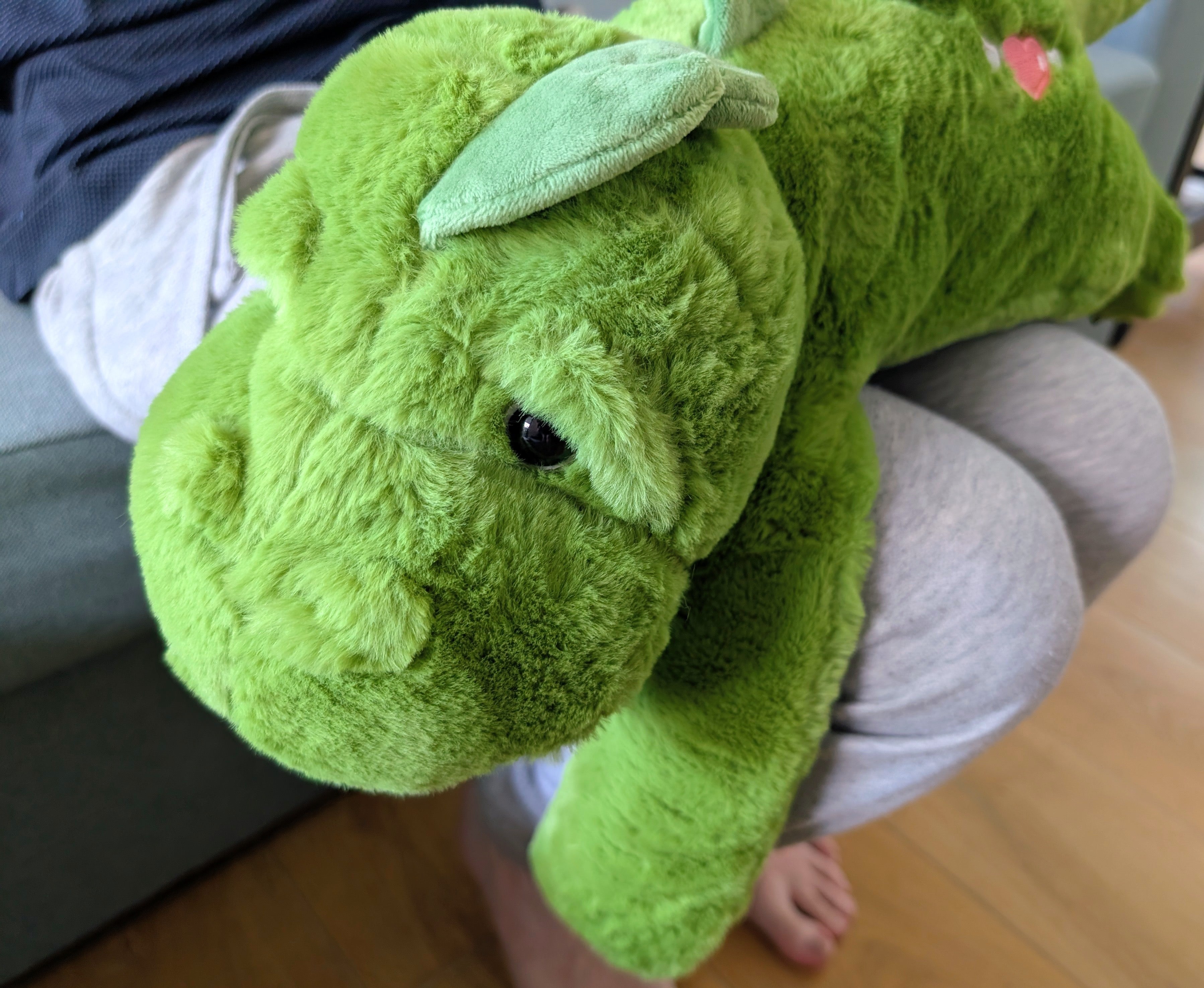 Darby the Dragon - long armed, large weighted sensory plush toy - Cuddle Therapy Friend