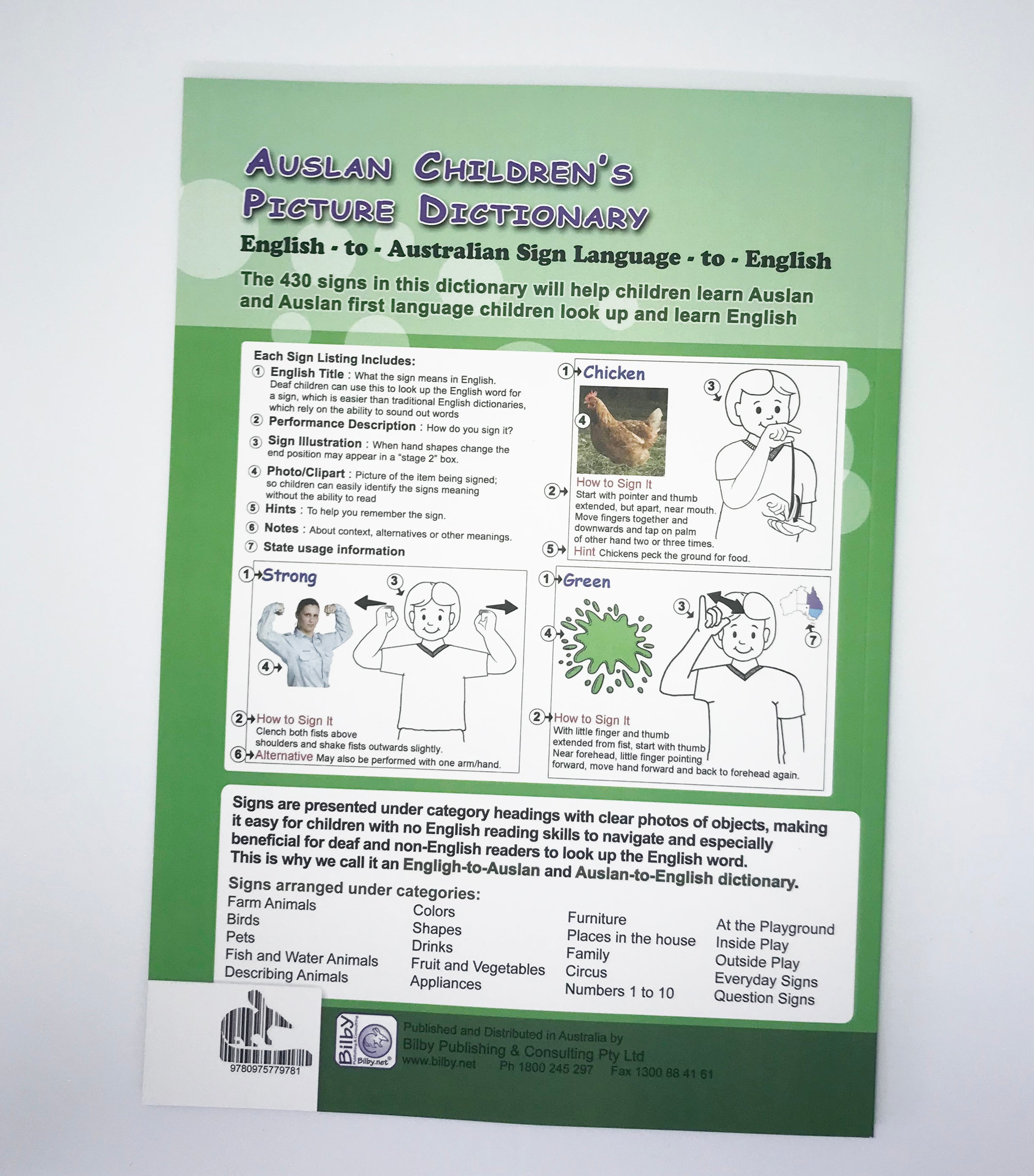 Auslan (Australian Sign Language) Children's Picture Dictionary Volume 1