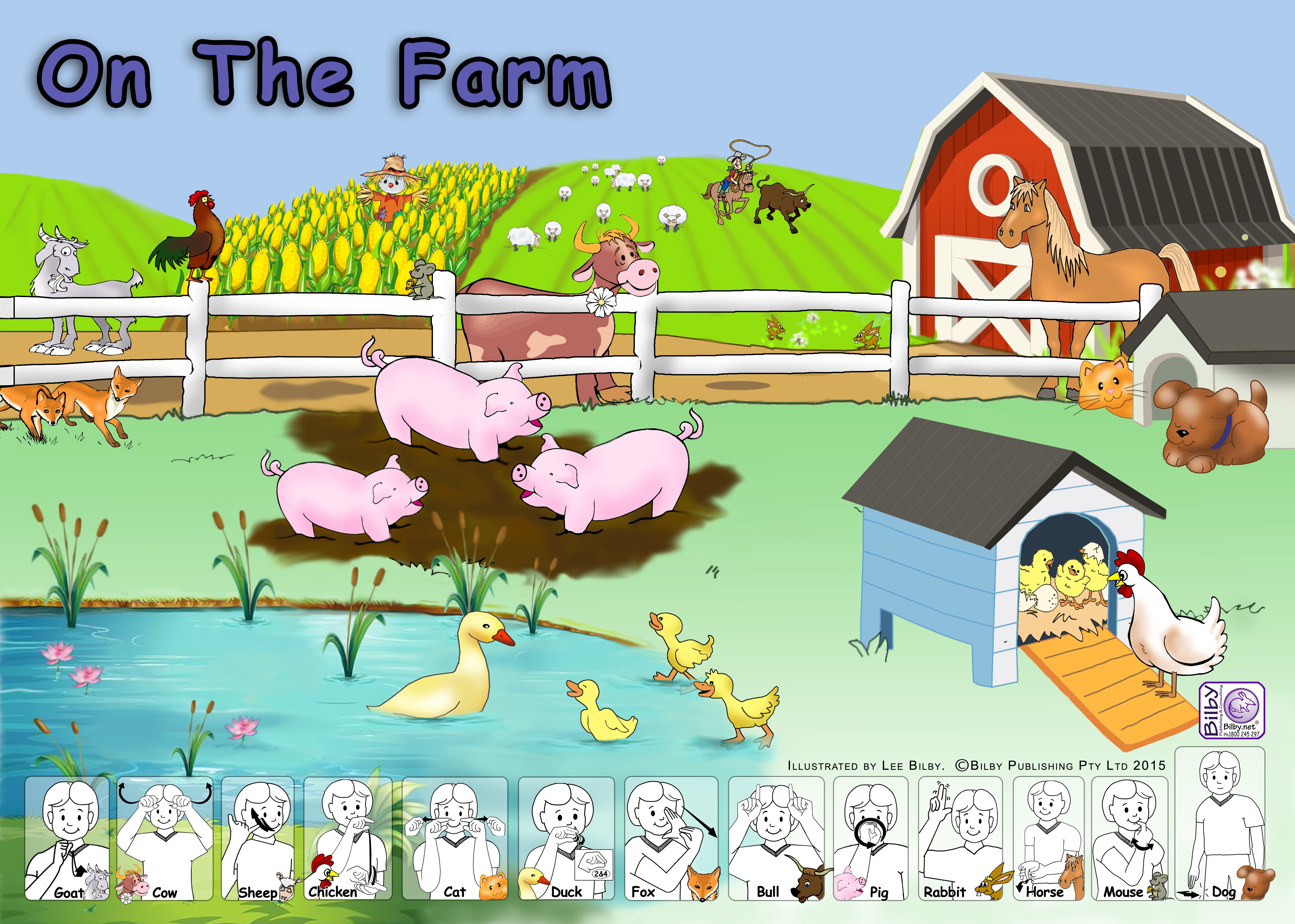 Who's on the farm? A3 Laminated Poster