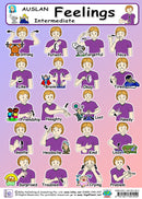 Auslan Feelings - Intermediate. A3 Poster