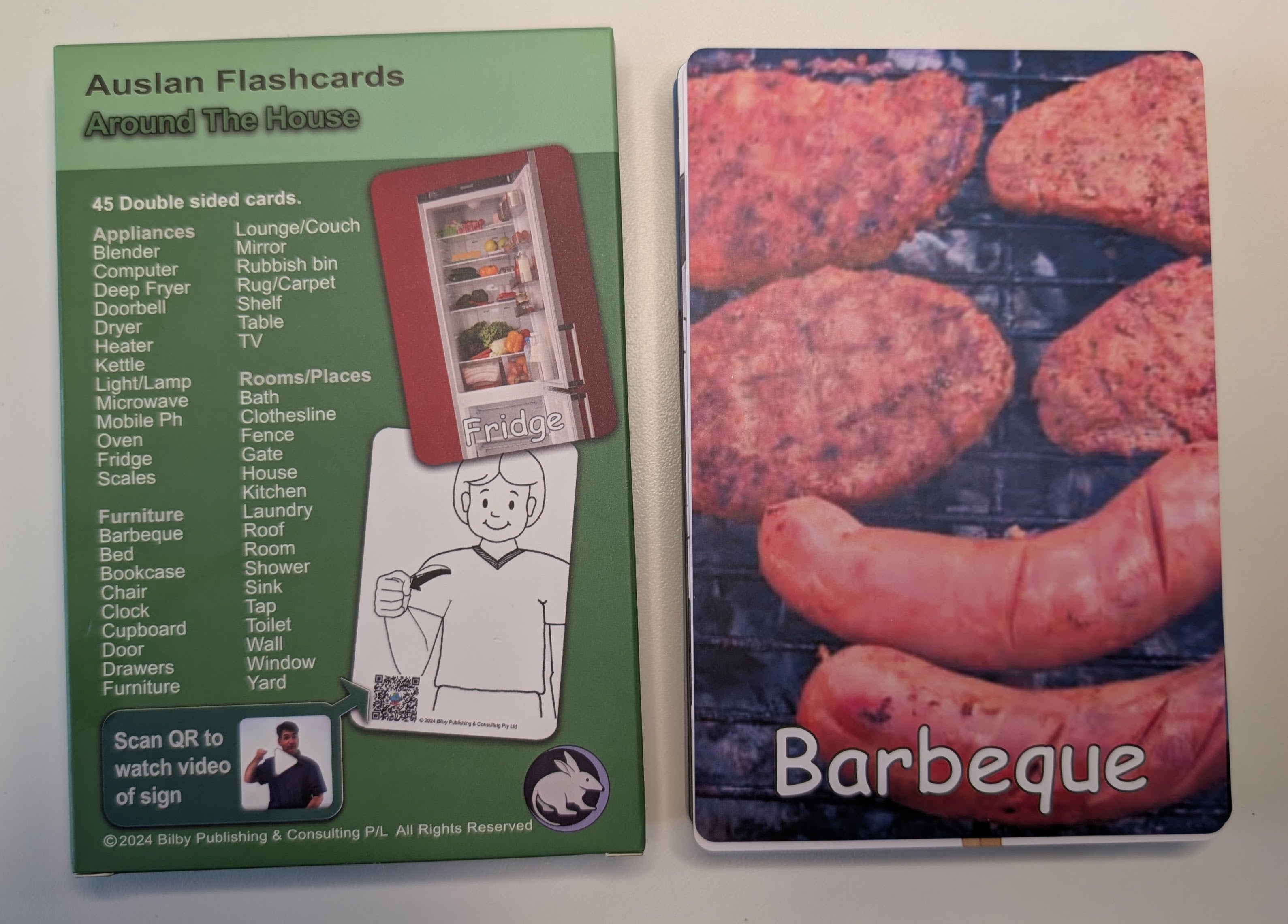 Auslan Flash Cards - Around the House