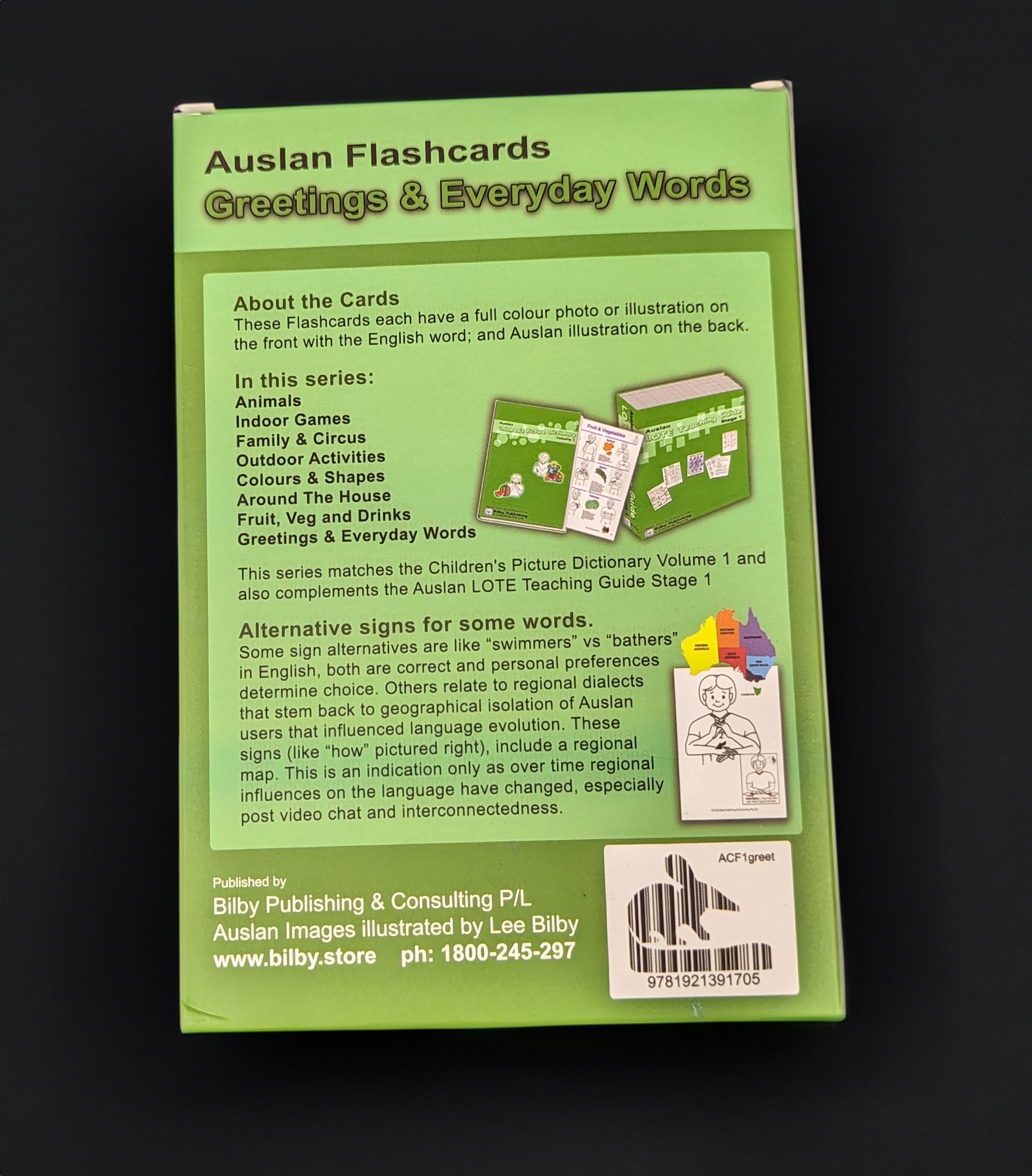 Auslan Childrens Flash Cards 1 - Greetings and General Communication