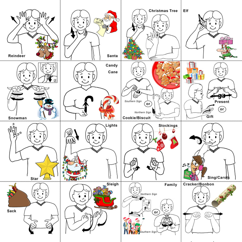 Auslan Christmas Bingo and decoration set