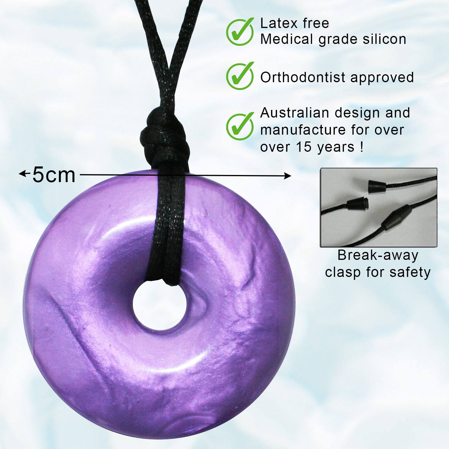 Chew Necklace sensory tool for oral soothing