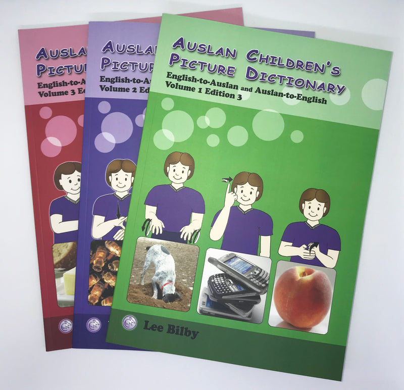 Auslan Childrens Picture Dictionary Set : Volume 1, 2 and 3