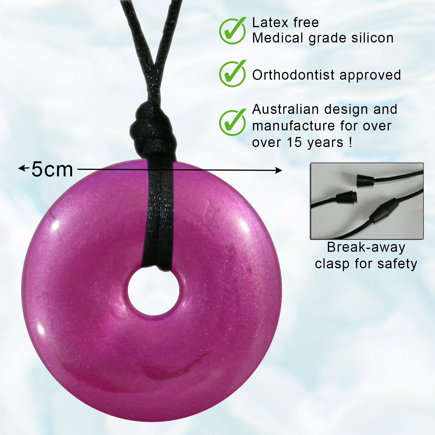 Chew Necklace sensory tool for oral soothing