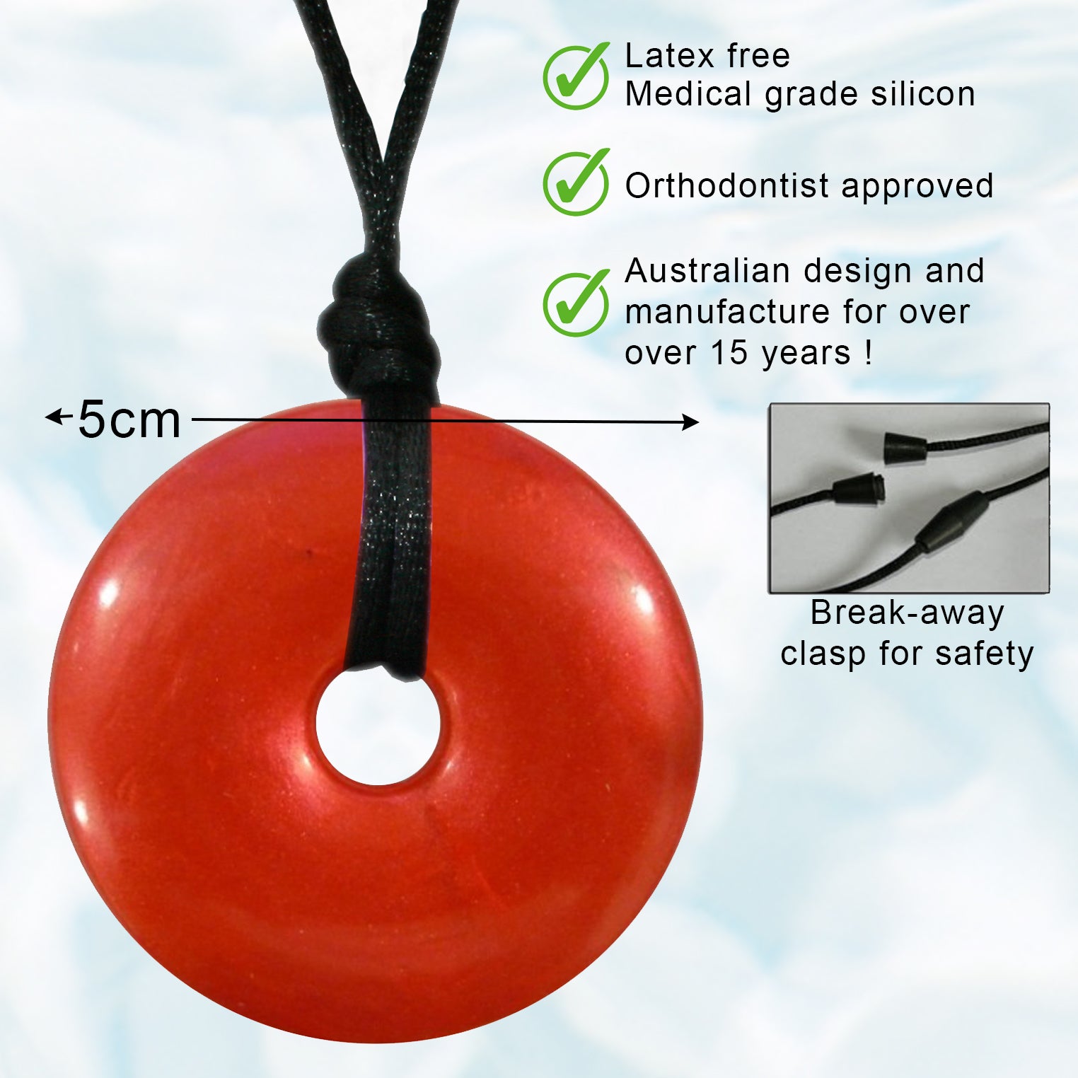 Chew Necklace sensory tool for oral soothing