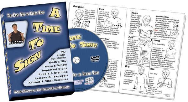 A Time to Sign - Auslan At Home Course for Beginners (Booklet and DVD)