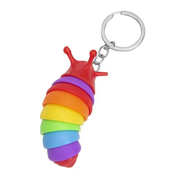 Mini Articulated Rainbow Slug Fidget