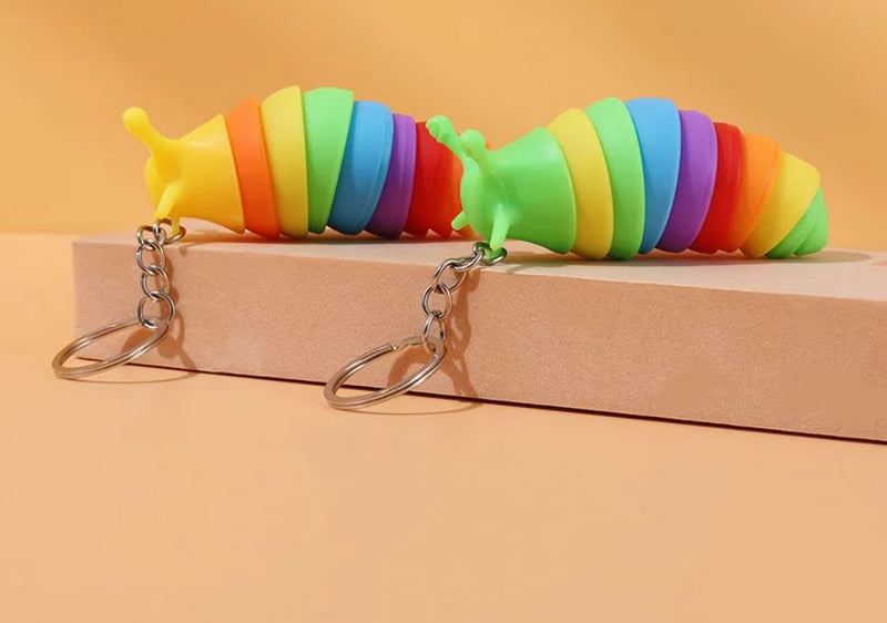 Mini Articulated Rainbow Slug Fidget