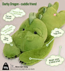Darby the Dragon - long armed, large weighted sensory plush toy - Cuddle Therapy Friend
