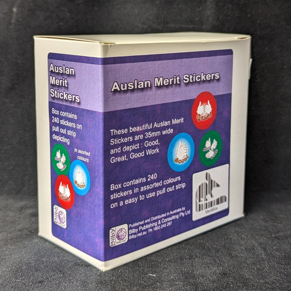 Auslan Merit Stickers Box of 240 stickers (35mm circular Stickers)