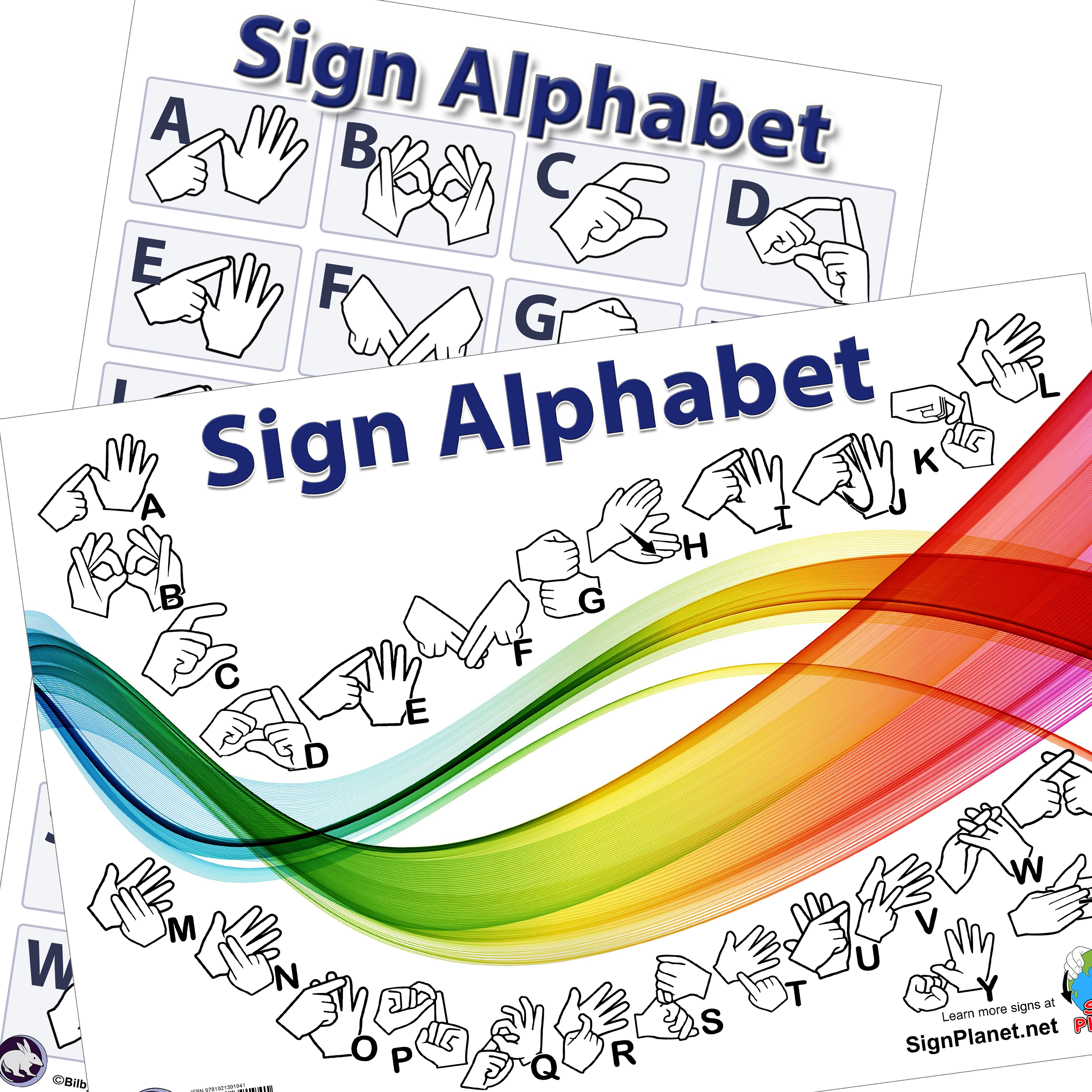 Australian Sign Language Alphabet Posters - Auslan, BSL, NZSL - A3