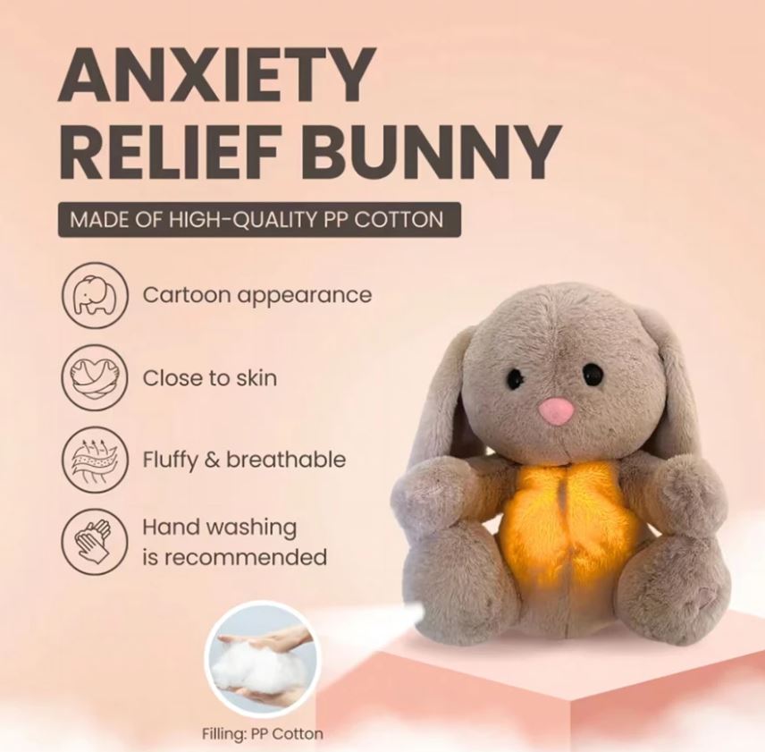 Cuddle Therapy Friend - Bailey Bunny - sound/light sensory sleep helper plush toy