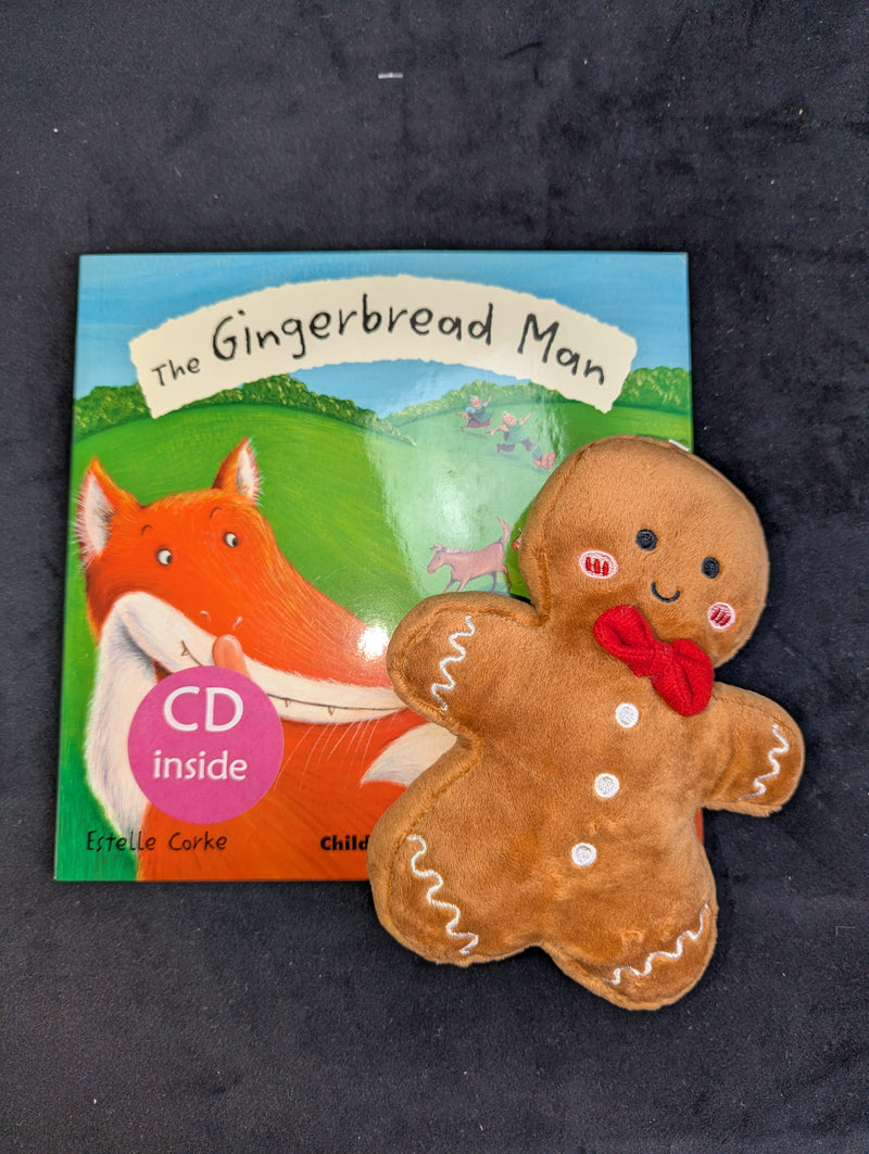 The Gingerbread Man Large Set - Gingerbread book, CD, and puppets