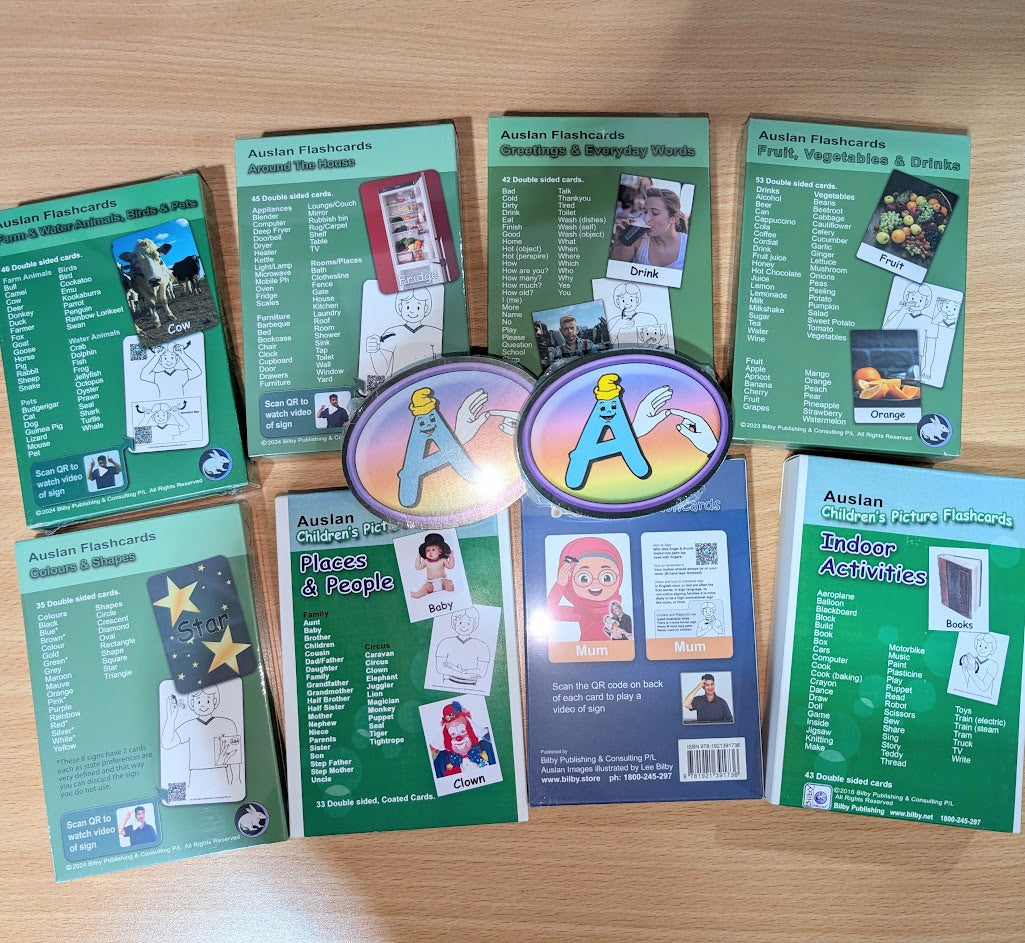 Auslan Children's Flashcards box sets
