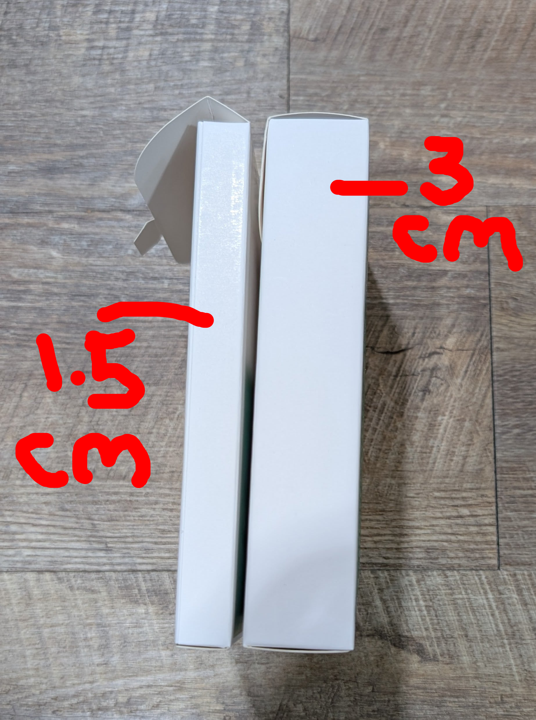 Kraft box white A6 (160 x 110) in 15mm and 35mm depths