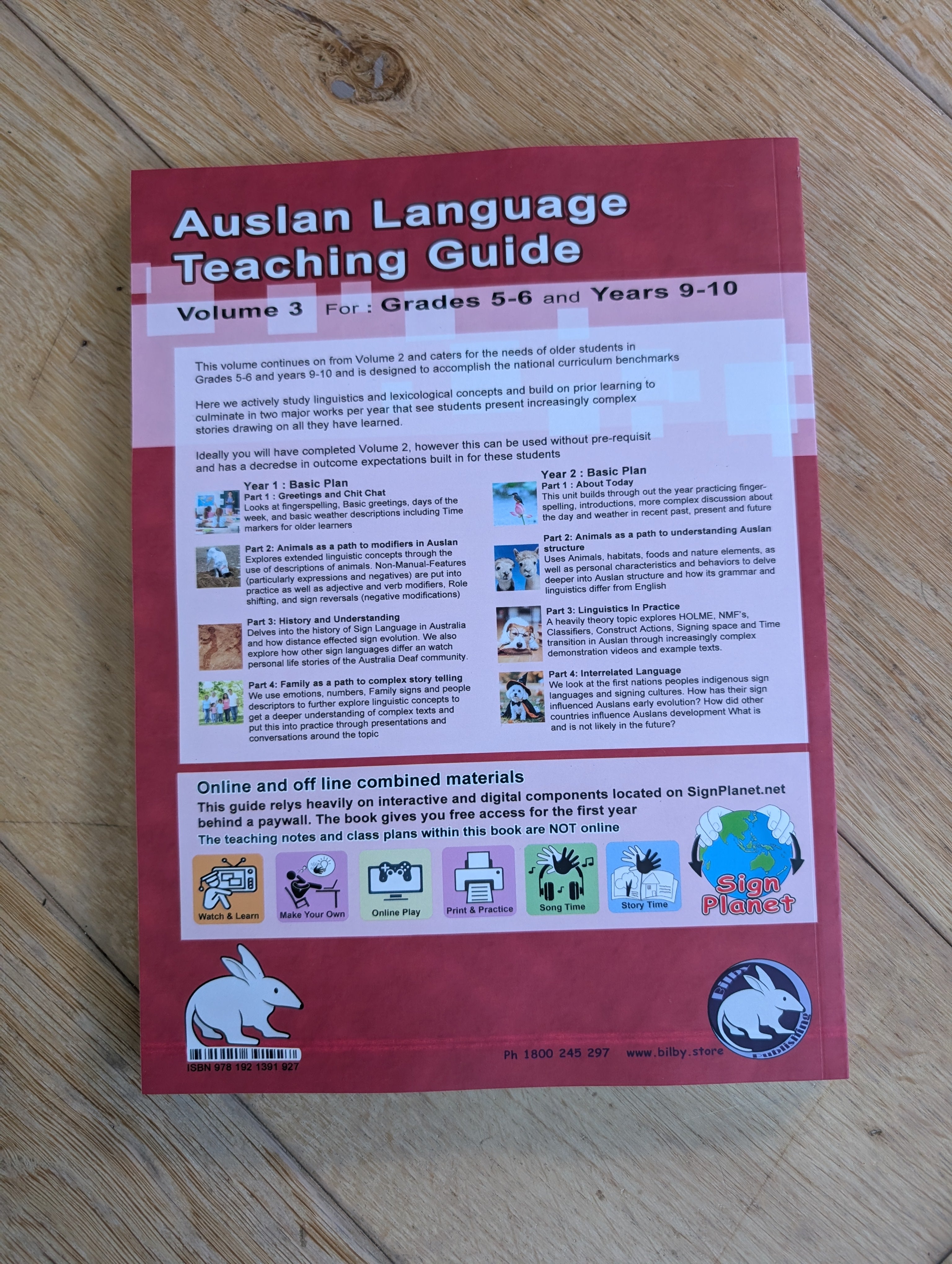 Auslan (Language) Teaching Guide - Volume 3 for Grades 5-6 OR Years 9-10