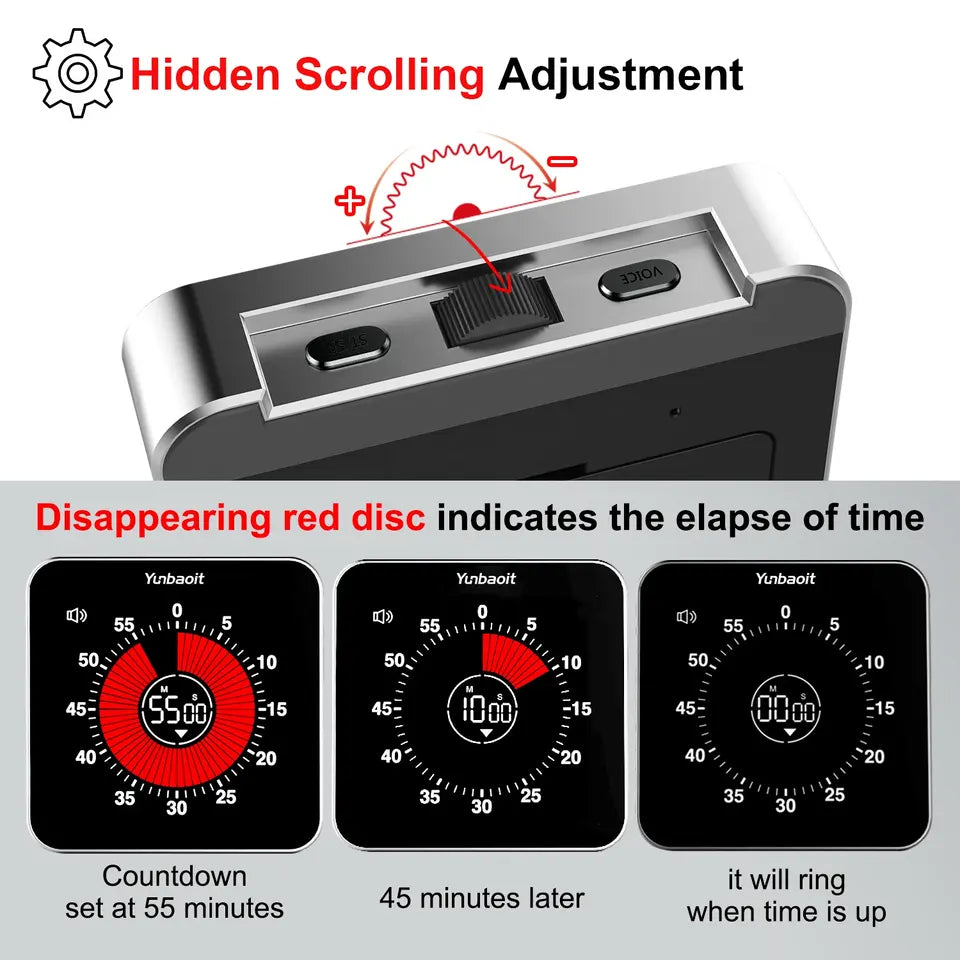 Visual Timer - Digital with USB charging (85mm)