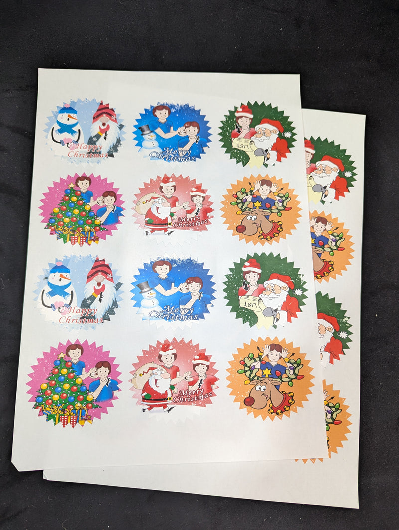 Auslan Christmas sticker sets