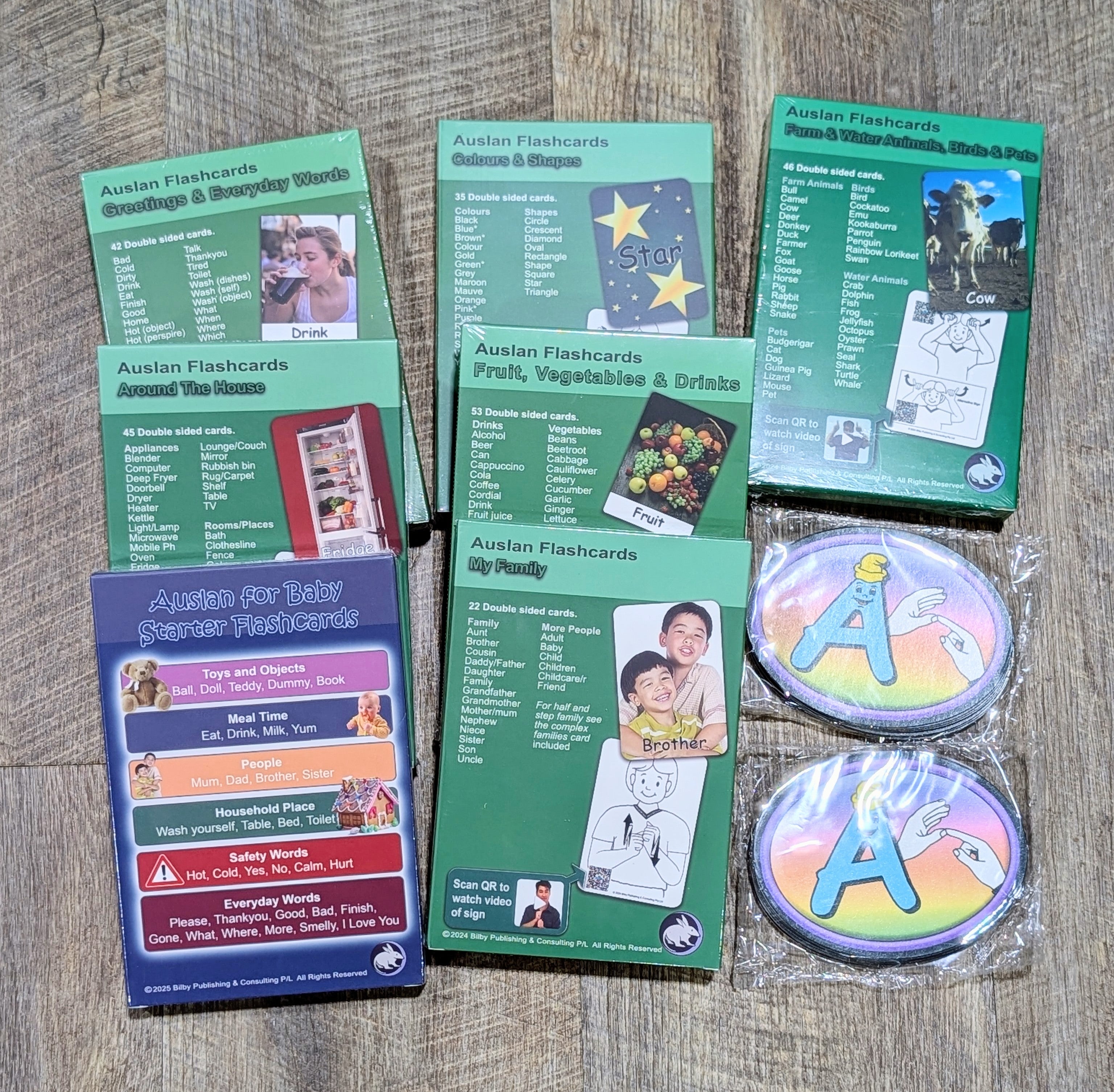 Auslan Children's Flashcards box sets