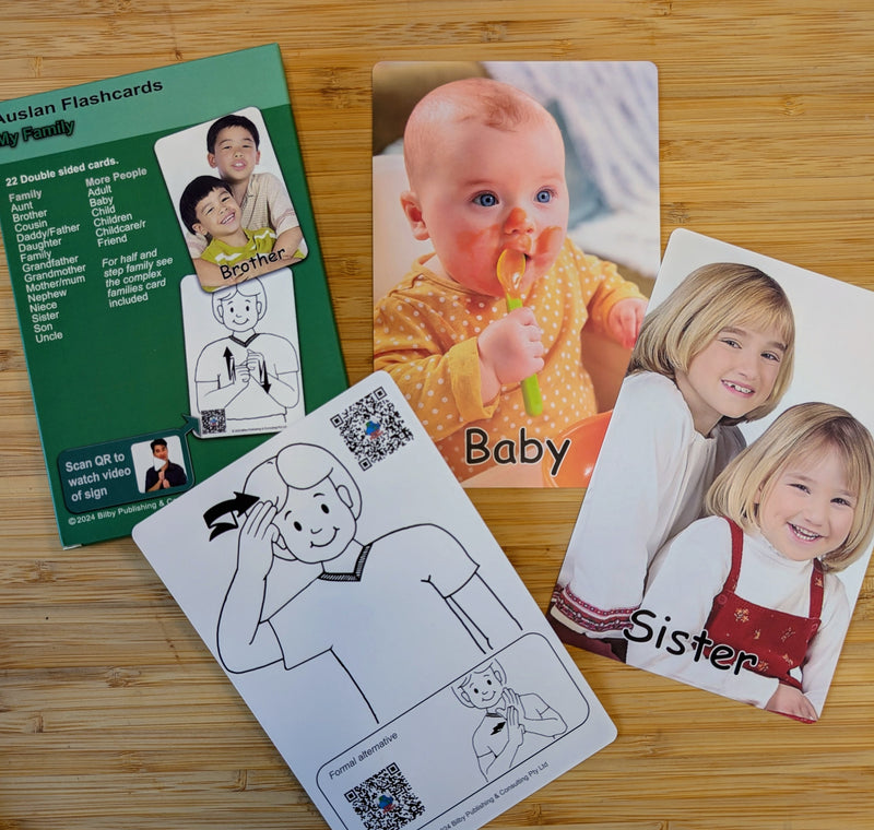 Auslan (australian sign language) Flashcards - Family and people close to us