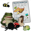 5 Speckled Frogs song card and puppet set - UNTIL SOLD OUT