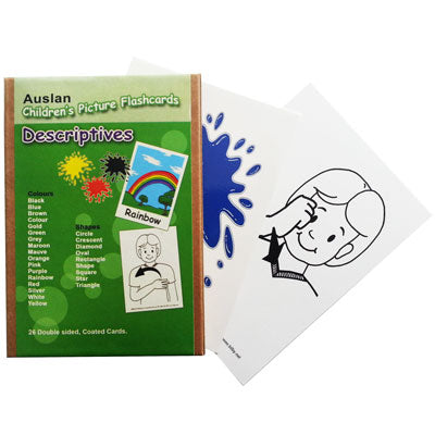Auslan Childrens Flash Cards 1 - Descriptive Signs