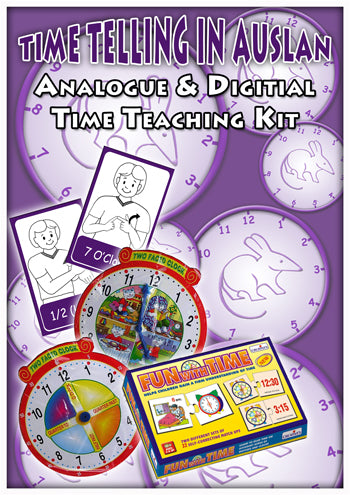 Time Telling in Auslan - Analogue and Digital Time Teaching Kit