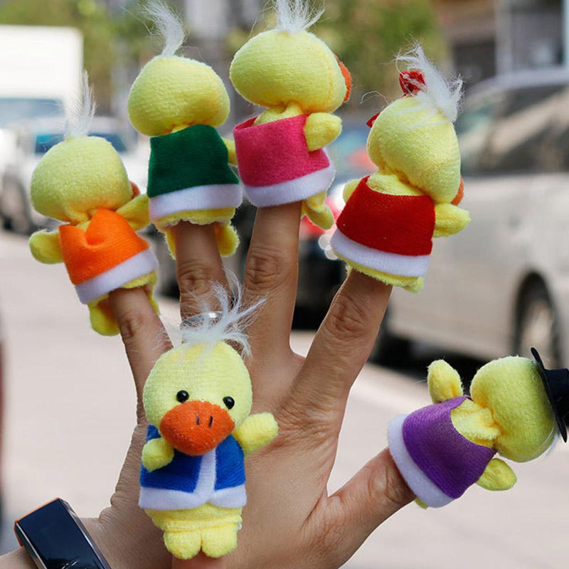 5 Little Duckling Finger Puppets in waist coats