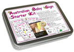 Australian Baby Sign Starter Kit. (inc Book, 3 Posters, 40 household and clothing lables