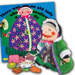 Old Woman Who Swallowed a Fly - Soft cover book and puppet set